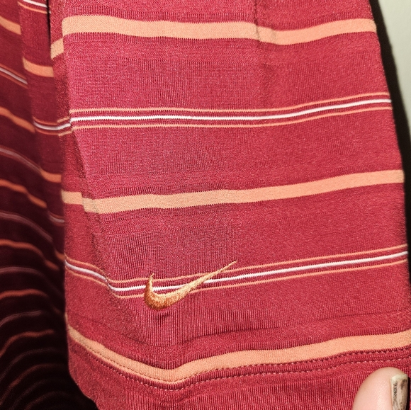 Nike Golf Mens Red Striped Polo Shirt Size Xl - Picture 8 of 12